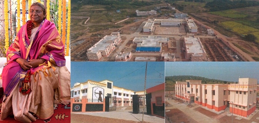 President inaugurates two model residential schools for tribals