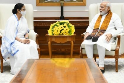 Prime Minister Narendra Modi meets West Bengal CM Mamata Banerjee
