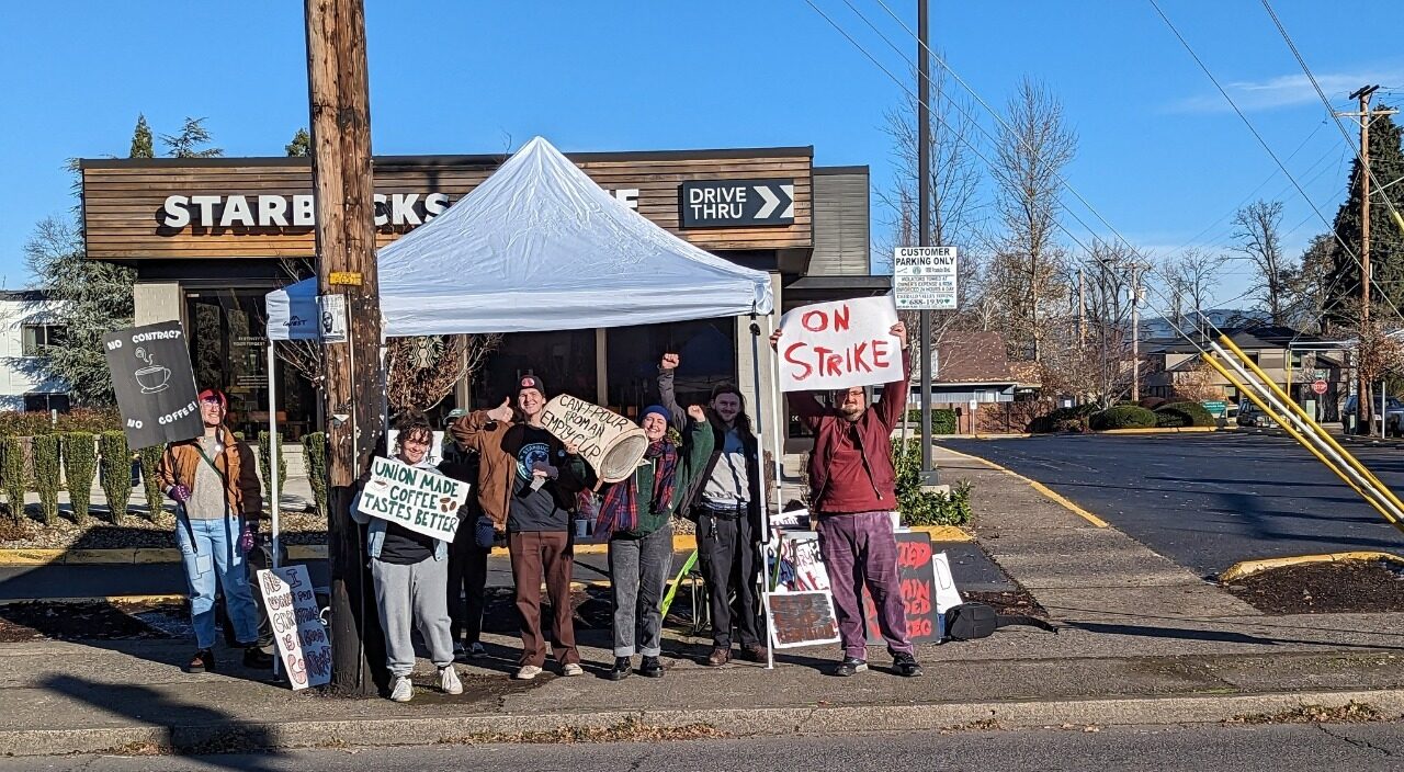 Starbucks workers in US strike