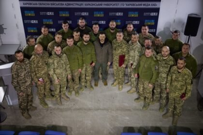 Zelensky visits troops in Donetsk
