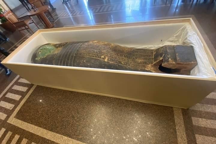 Egypt retrieves ancient 'green coffin' from US