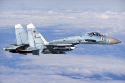 A file photo of a Russian Su-27 fighter