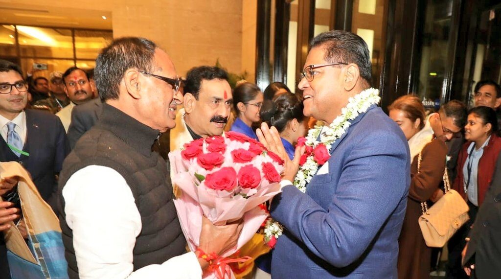 President of Suriname Chandrikapersad Santokhi with Madhya Pradesh CM Shivraj Singh Chouhan