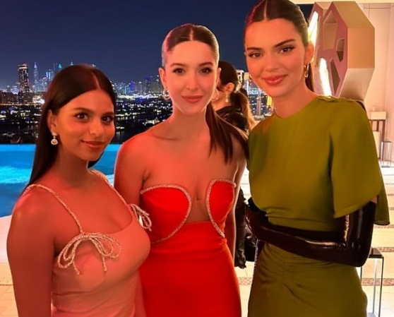 Suhana Khan, Shanaya Kapoor meet Kendall Jenner in Dubai