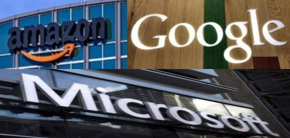 Amazon, Google, Microsoft logo