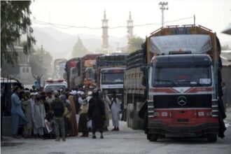 A glimpse of border crossing point of Torkham between Pakistan, Afghanistan