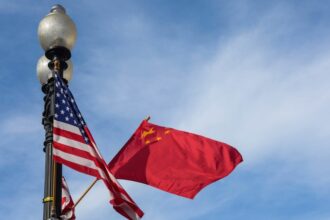 China and us flag