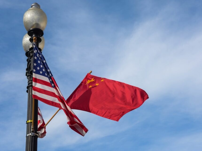 China and us flag