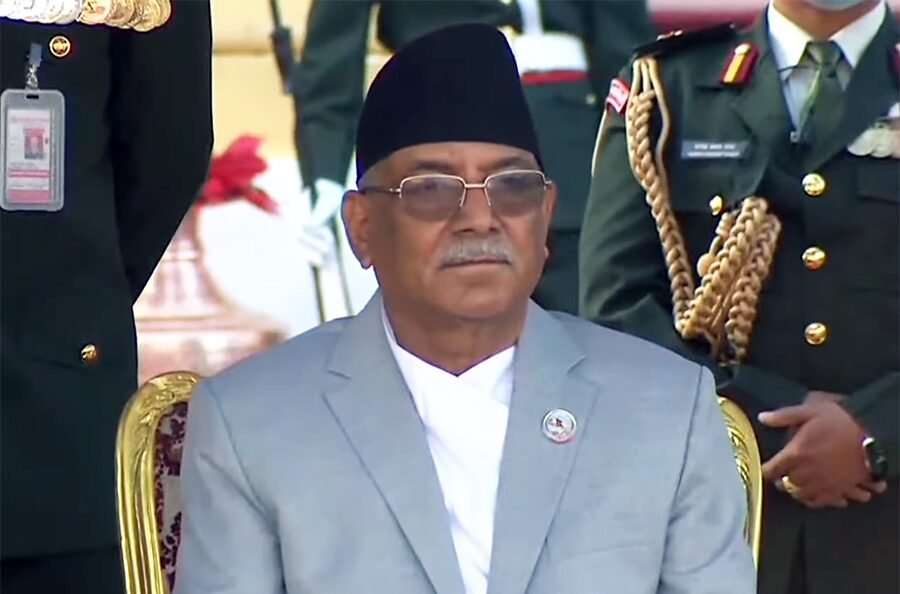 Newly-appointed Prime Minister of Nepal Pushpa Kamal Dahal