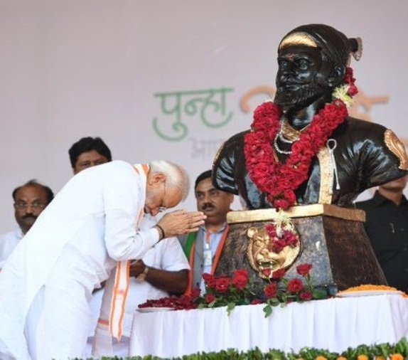 PM Modi pays tributes to Shivaji