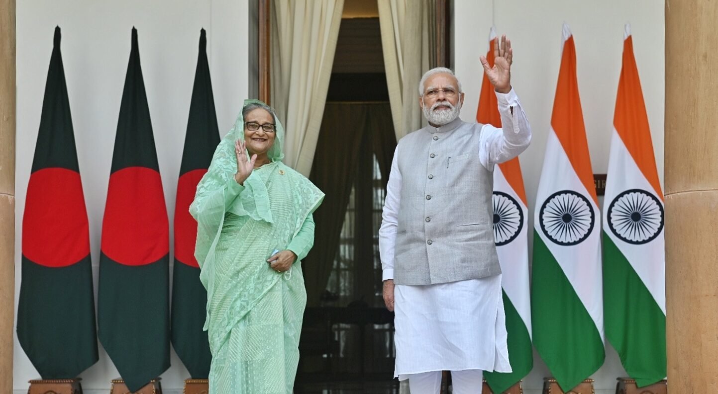 Indian Prime Minister Narendra Modi and Bangladesh PM Sheikh Hasina