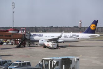 A plane of Lufthansa