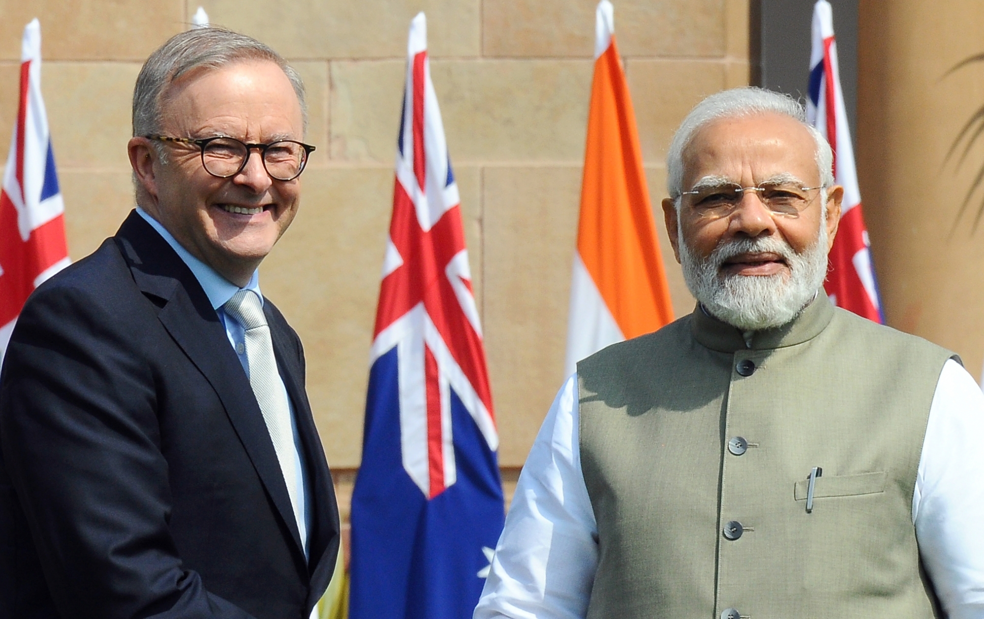 Prime Minister Narendra Modi with Prime Minister of Australia Anthony Albanese