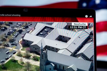 The site of a shooting at an elementary school in Nashville