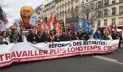 protests against reform bill in France