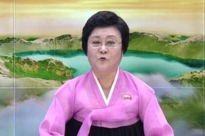 North Korea's Korean Central TV news presenter Ri Chun-hee