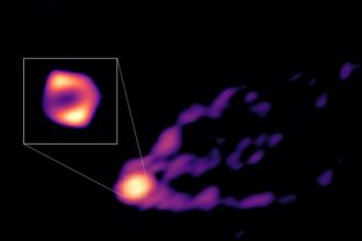 Astronomers detect first direct image of black hole expelling a powerful jet
