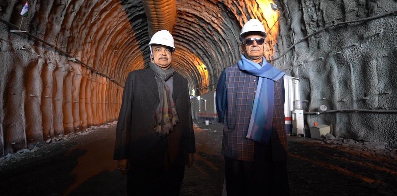 Inspection of Zojila Tunnel's construction work
