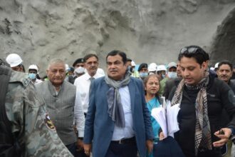 Nitin Gadkari at Z-Morh tunnel