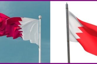 Qatar, Bahrain flag