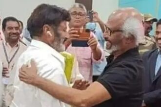 Rajinikanth reaches Vijayawada