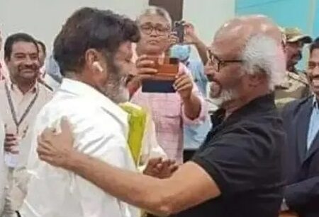 Rajinikanth reaches Vijayawada