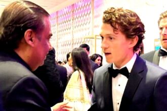 Tom Holland with Ambanis