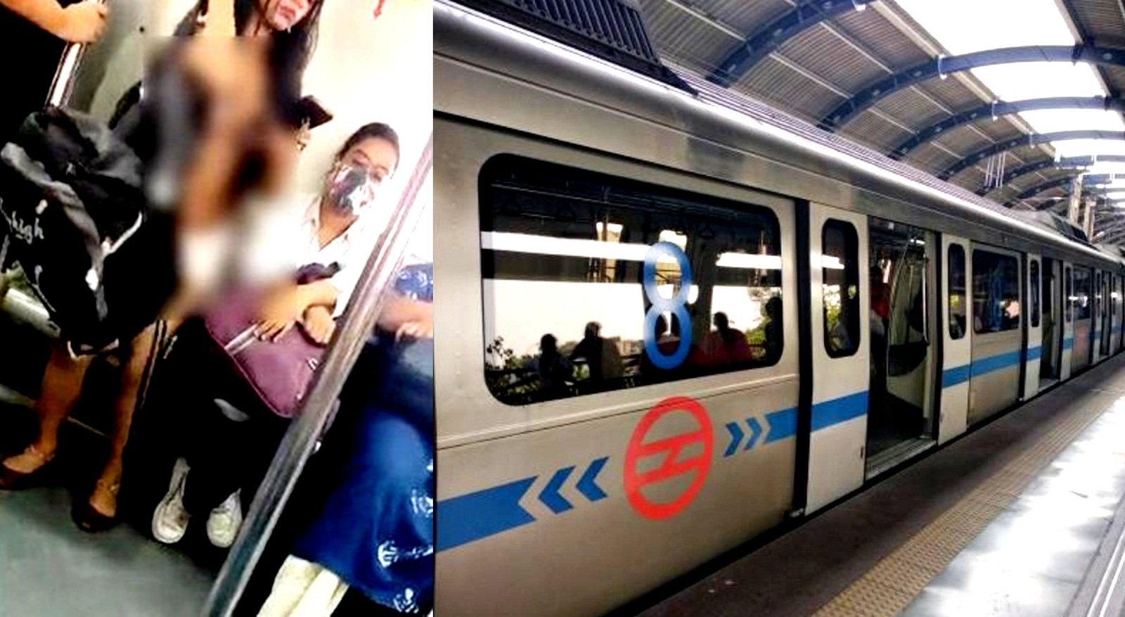 Video of skimpily clad woman in Delhi Metro