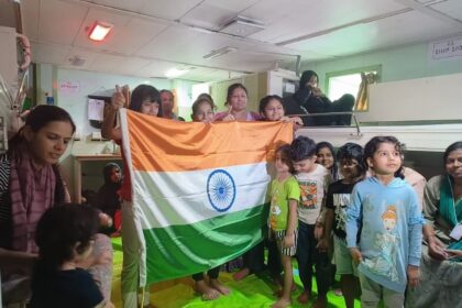First batch of stranded 278 Indians onboard INS Sumedha departs Port Sudan for Jeddah under 'Operation Kaveri',in Port Sudan on Tuesday, April 25, 2023