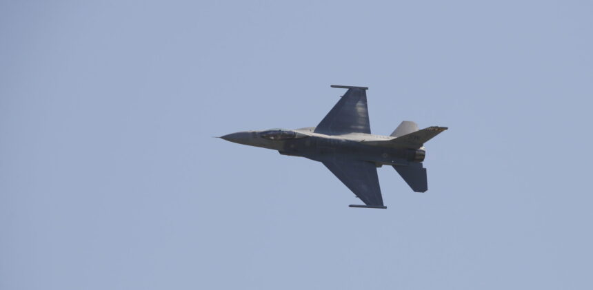 An F-16 fighter jet