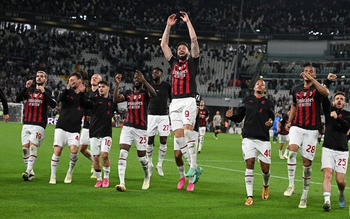 Giroud's header sends Milan past Juve and into Champions League