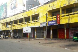 road remained deserted as people took part in a hartal