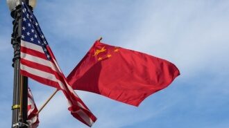 China and us flag
