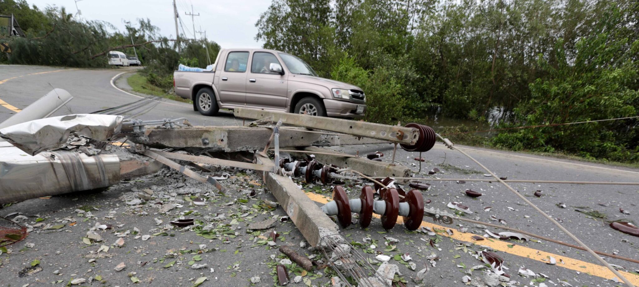 Infrastructure is damaged by tropical storm