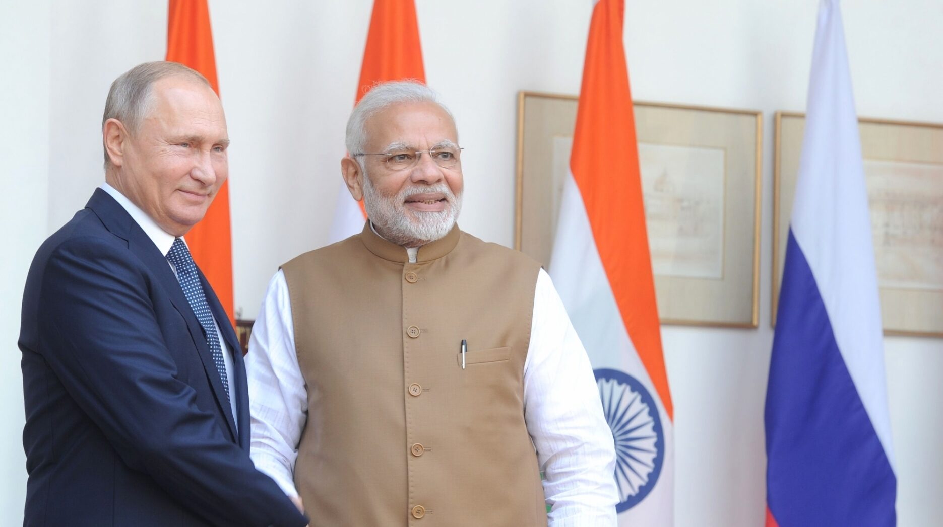New Delhi Prime Minister Narendra Modi during a meeting with Russian President Vladimir Putin