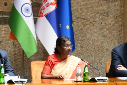 President of India, Droupadi Murmu and the President of Serbia, Aleksandar Vucic