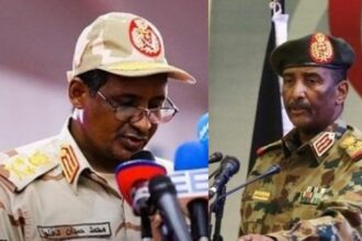 Sudanese Armed Forces (SAF) chief Abdel Fattah al-Burhan and paramilitary Rapid Support Forces (RSF) head Mohamed Hamdan Dagalo