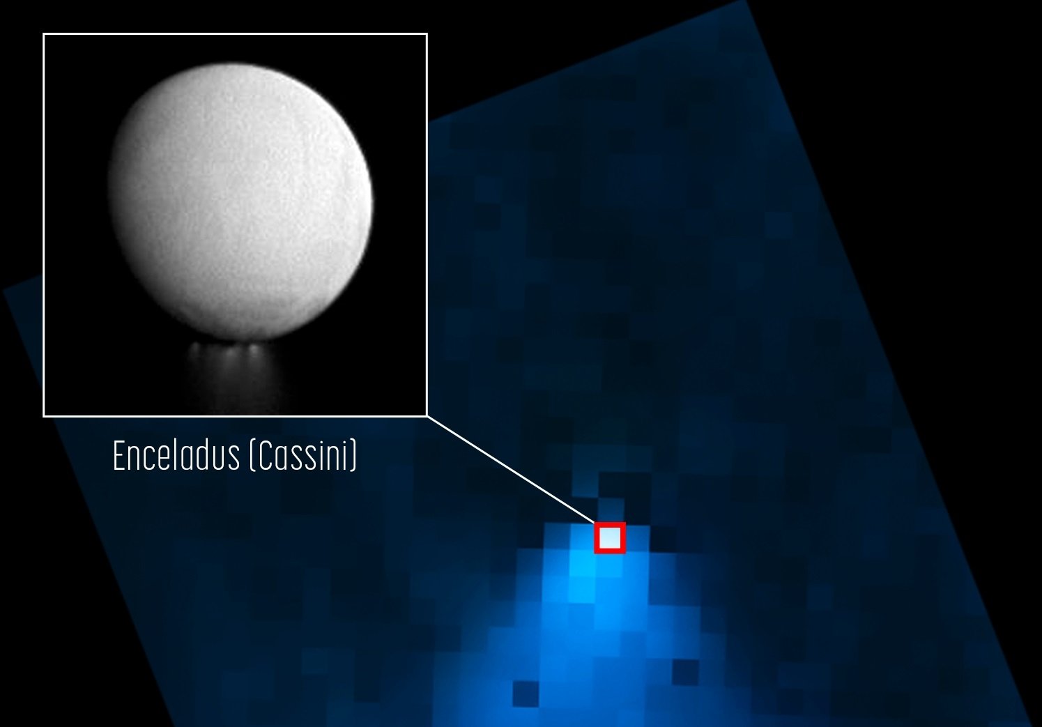 Webb telescope maps large plume jetting from Saturn's moon