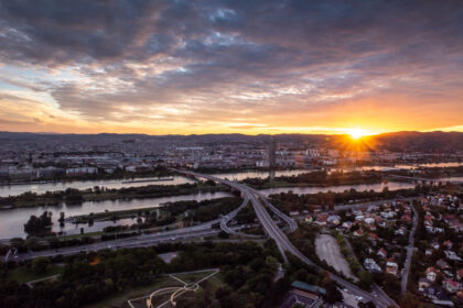 sunset glow in Vienna