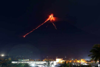 ALBAY PROVINCE Glowing lava