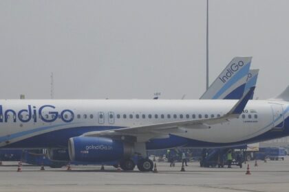 Aeroplane parked at IGI Airport