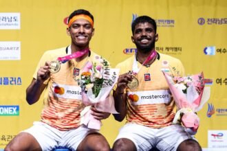 Indian men's doubles pair of Satwiksairaj Rankireddy and Chirag Shetty