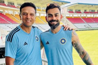Virat Kohli and Rahul Dravid