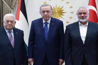 Erdogan meets Palestinian President, Hamas leader