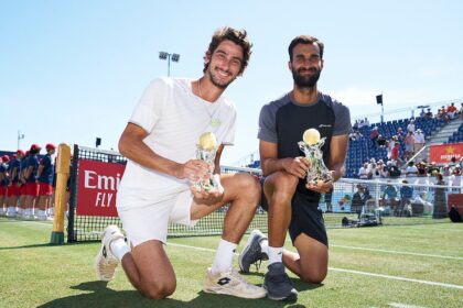 Yuki Bhambri with his men's double partner