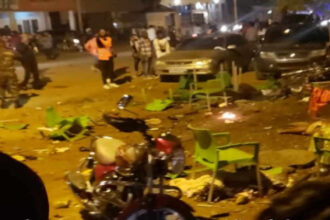 At least six people were killed in a suicide bomb