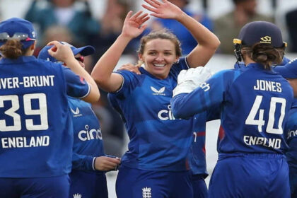 England women's cricket team in action