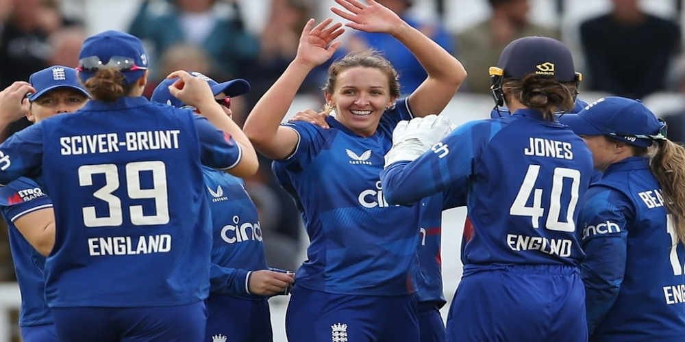 England women's cricket team in action