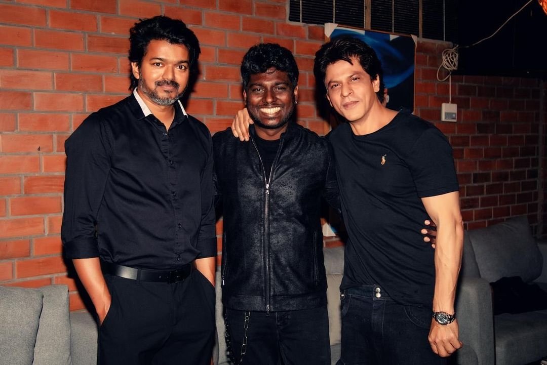Shah Rukh Khan, Vijay, and Atlee (pic credit- atlee47 instagram)