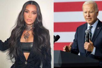 Kim Kardashian and US President Joe Biden